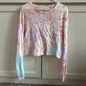 pink cropped long sleeve